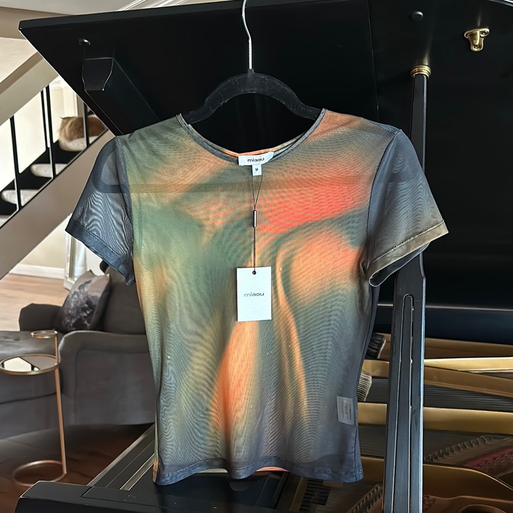 Miaou Multicolor Mesh Top